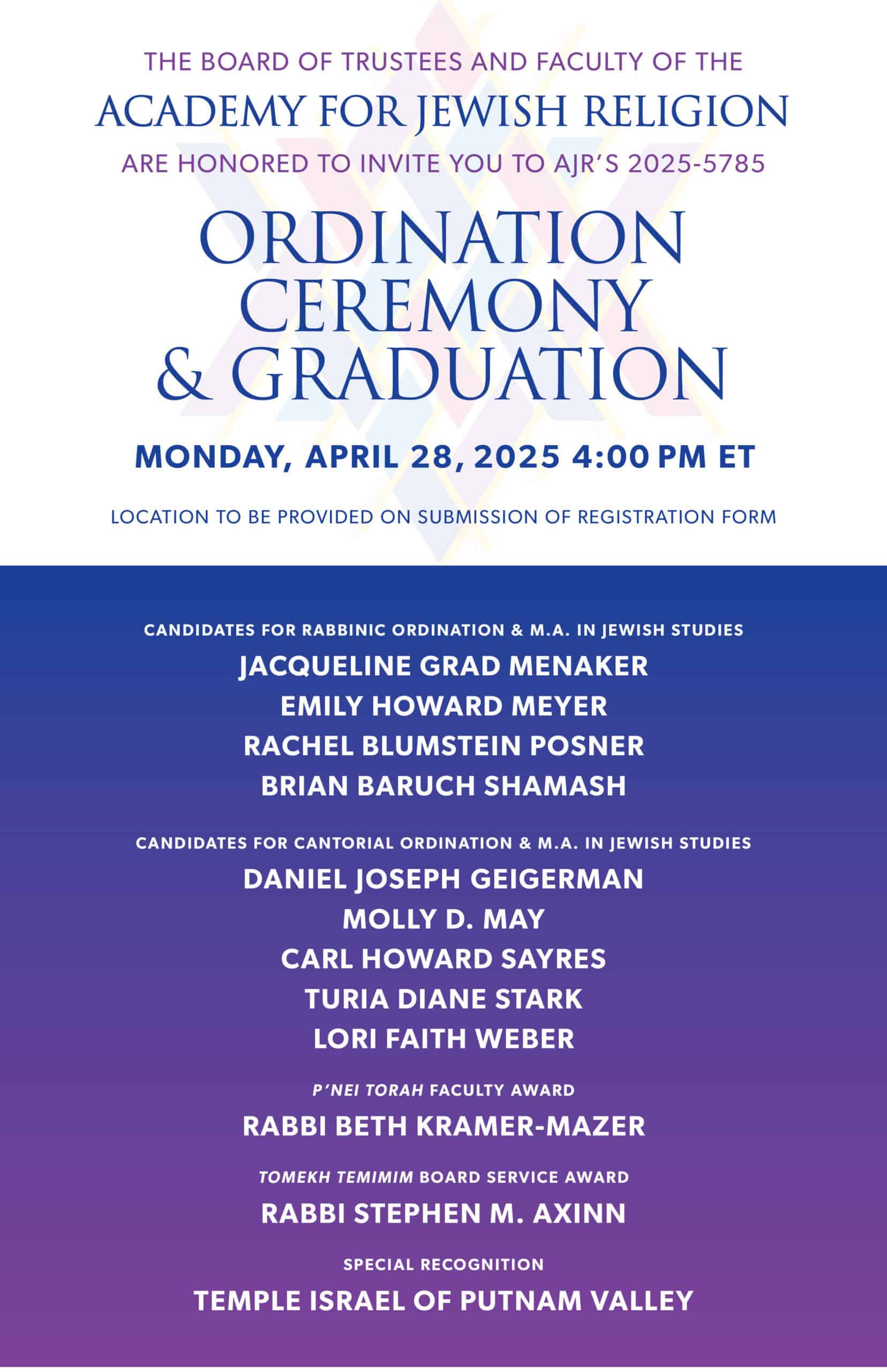 Ordination Ceremony & Graduation