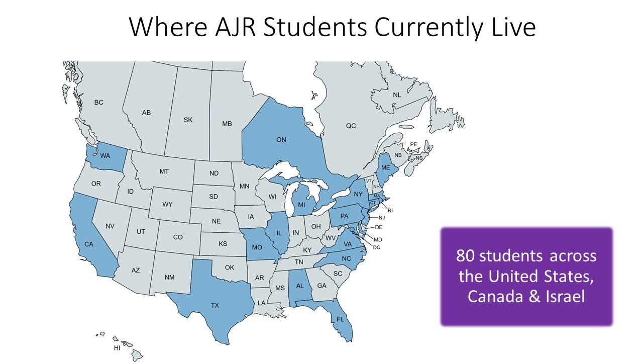 Map of AJR Students